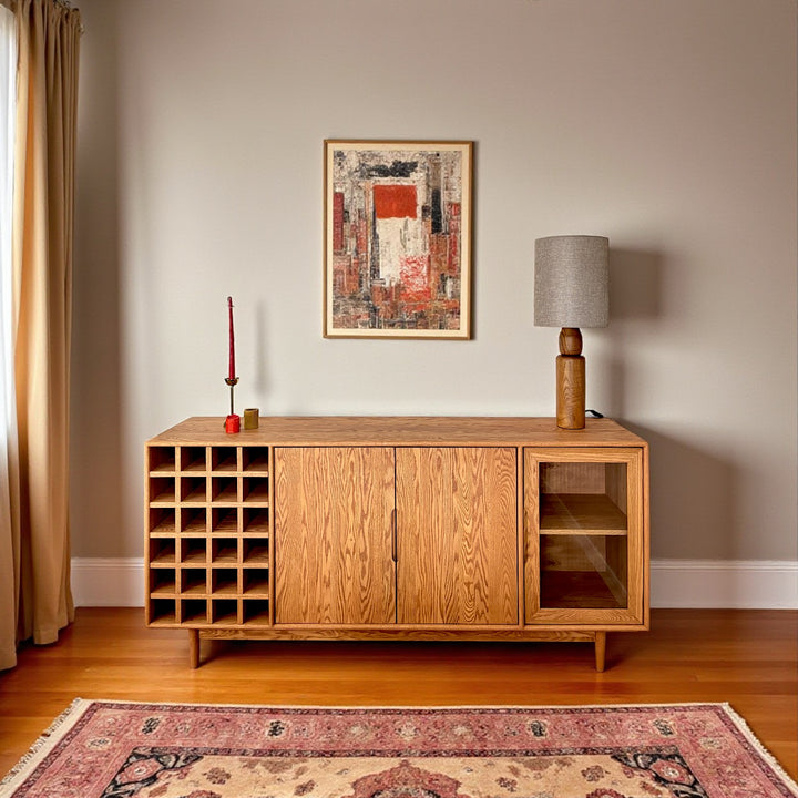 Gündedün Masif Ahşap Bourbon İçki Dolabı