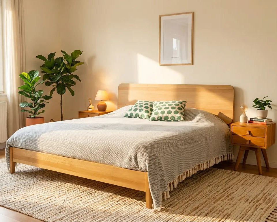 Yekum Solid Wood Bourbon Bed
