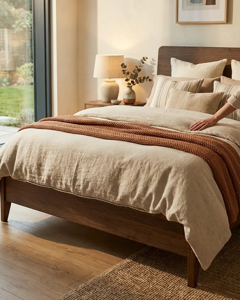 Yekum Solid Wood Bourbon Bed