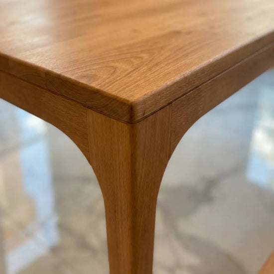 Naif Solid Wood Bourbon Dining Table and Bench