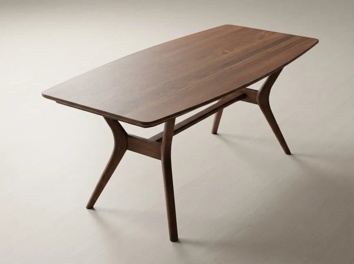 Ark Solid Wood BlueJean Marble Bourbon Dining Table