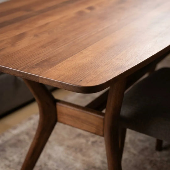 Ark Solid Wood BlueJean Marble Bourbon Dining Table