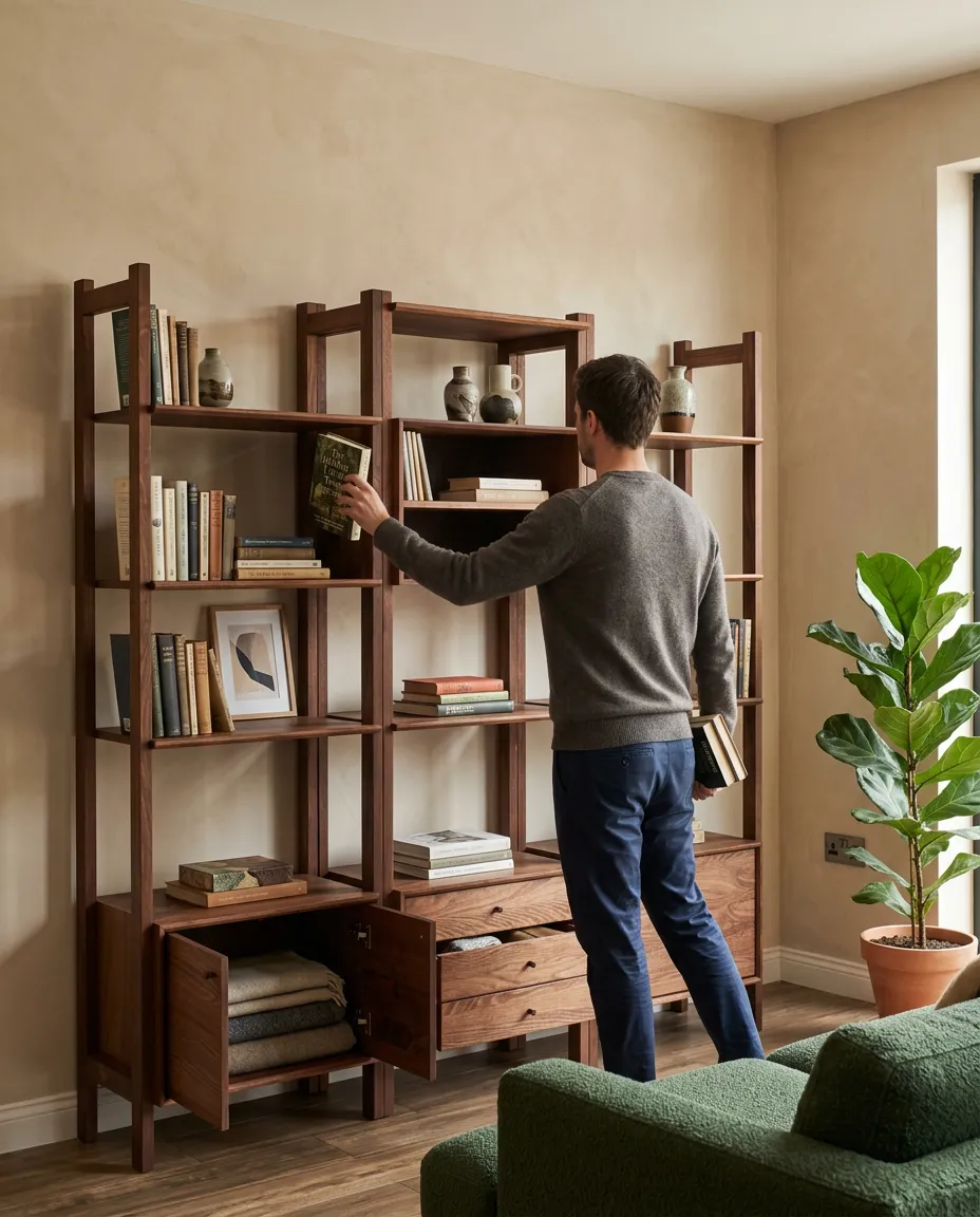 Zarife Solid Wood Arabica Bookcase
