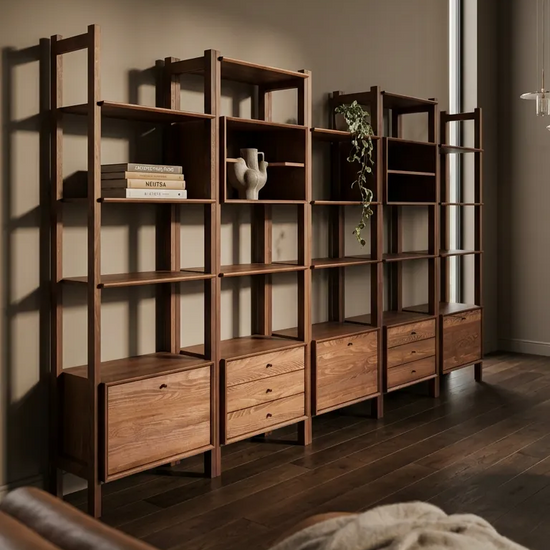Zarife Solid Wood Arabica Bookcase