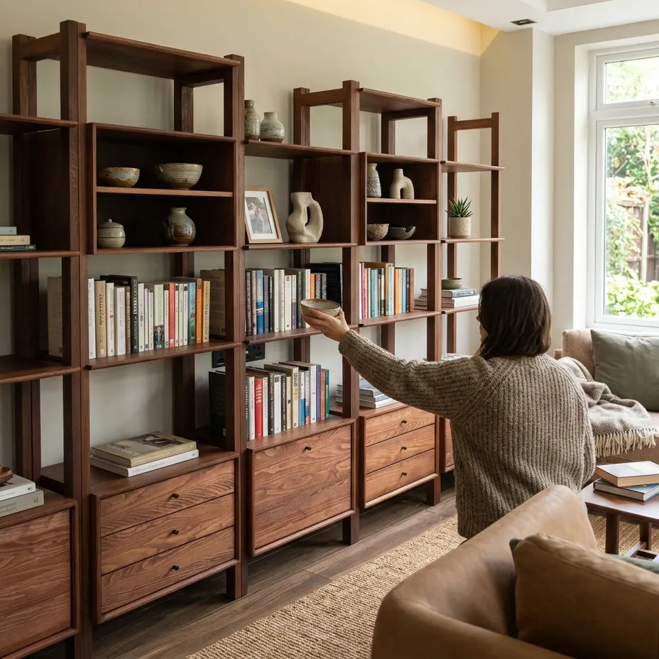 Zarife Solid Wood Arabica Bookcase