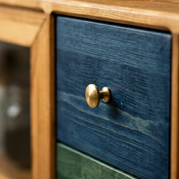Gayfa Solid Wood Bourbon Coffee Cabinet