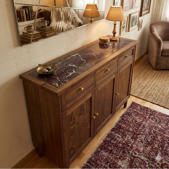 Armoni Solid Wood Cocoa Console