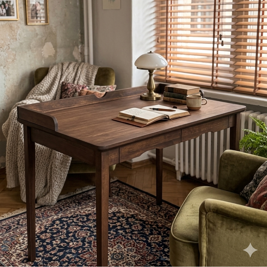 Azize Solid Wood Study Desk