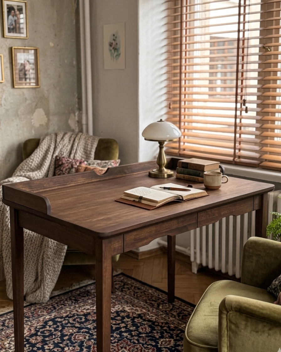 Azize Solid Wood Study Desk