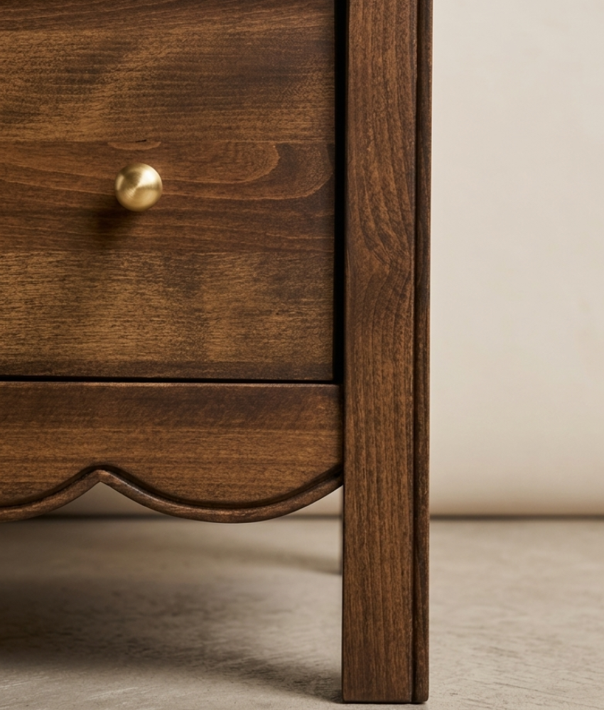 Gündedün Solid Wood K. Walnut Chest of Drawers