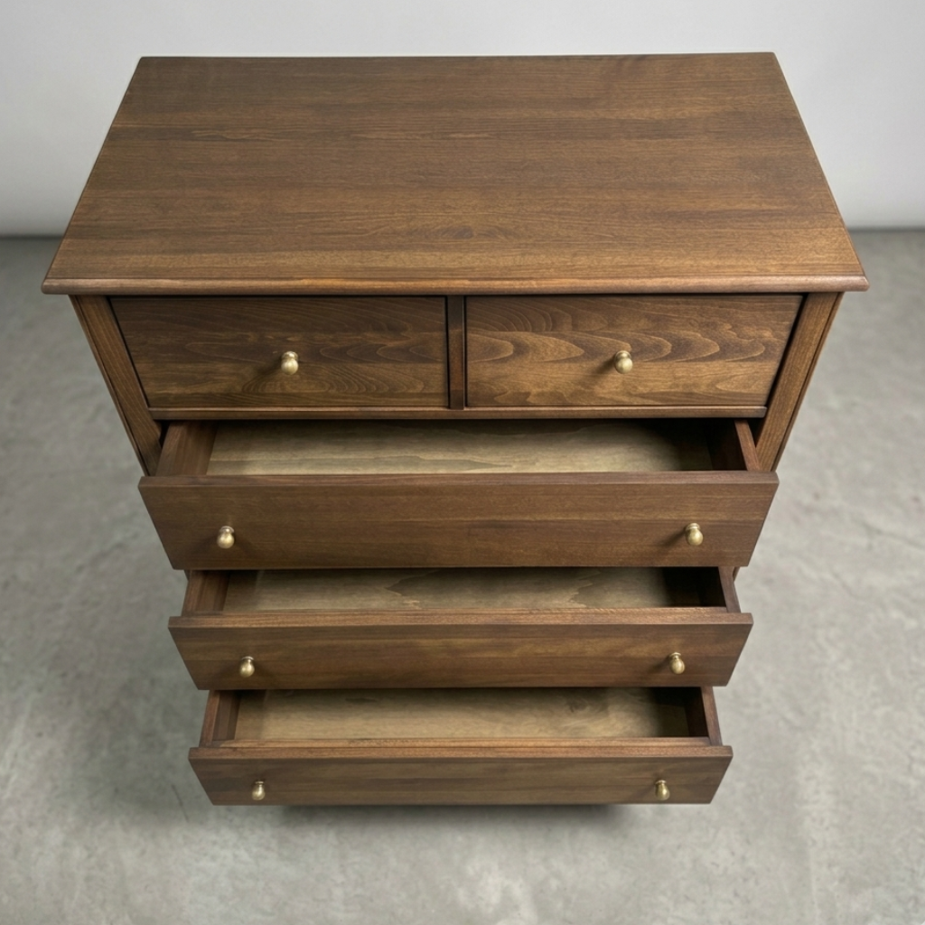 Gündedün Solid Wood K. Walnut Chest of Drawers