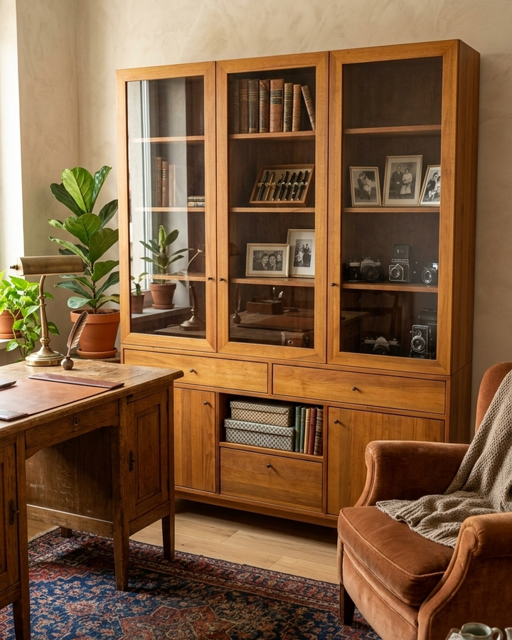 Ferahfeza Solid Wood Cinnamon Brown Buffet