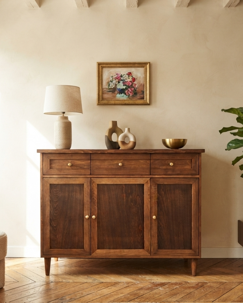 Armoni Solid Wood Cocoa Console