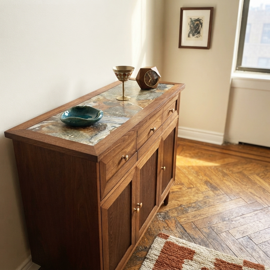 Armoni Solid Wood Cocoa Console