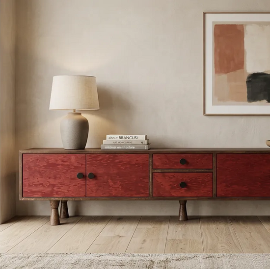 Mazhar V2 Solid Wood Cocoa TV Unit