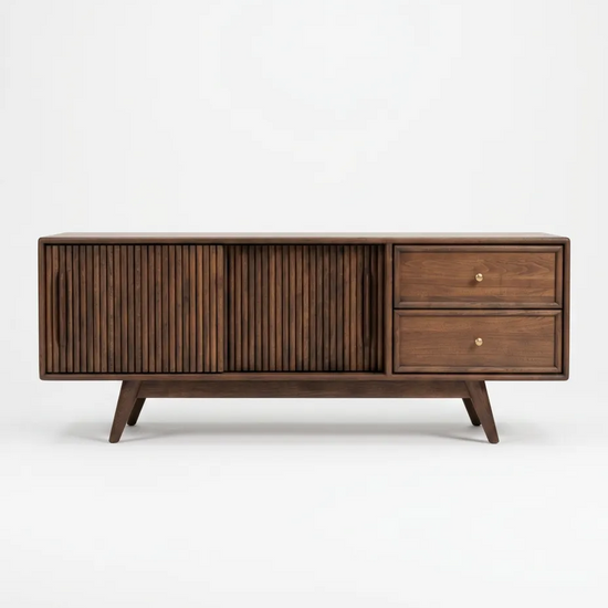 Mazhar V1 Solid Wood Dark Roast TV Unit