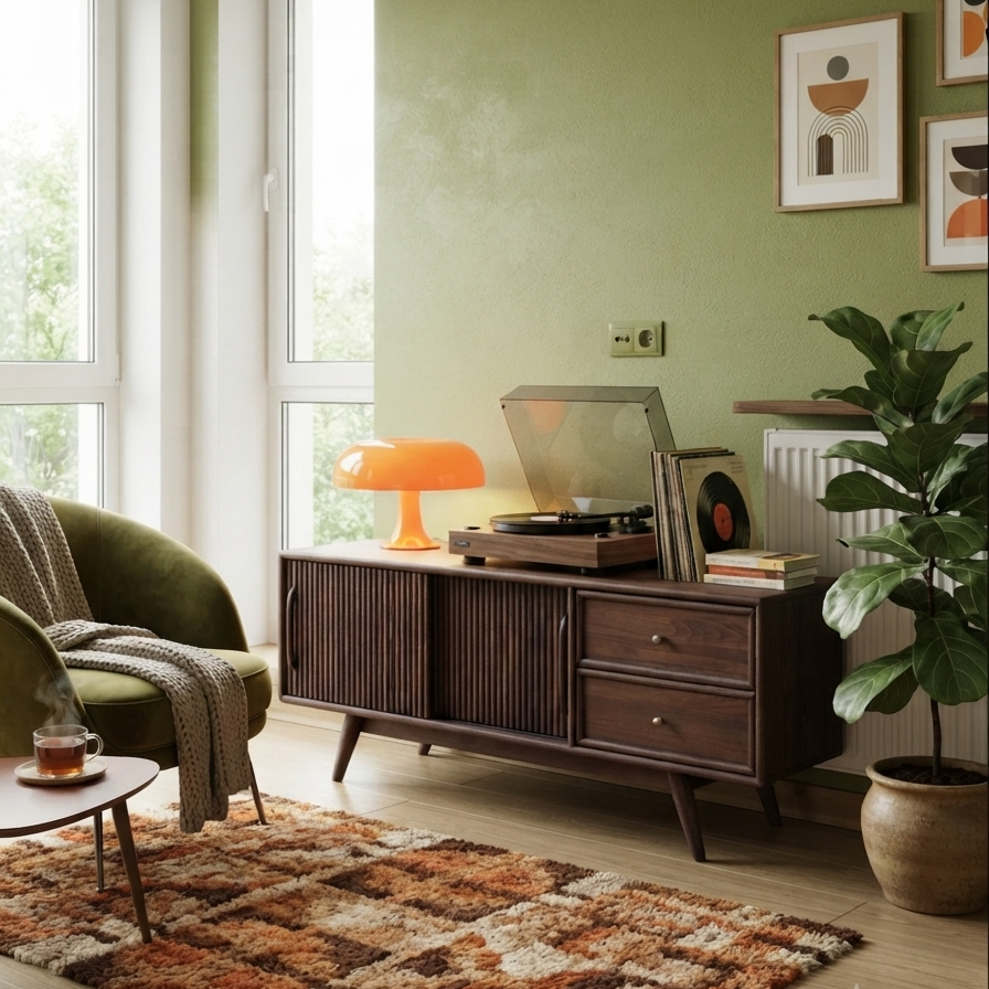 Mazhar V1 Solid Wood Dark Roast TV Unit
