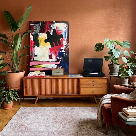 Mazhar V1 Solid Wood Cinnamon Brown TV Unit