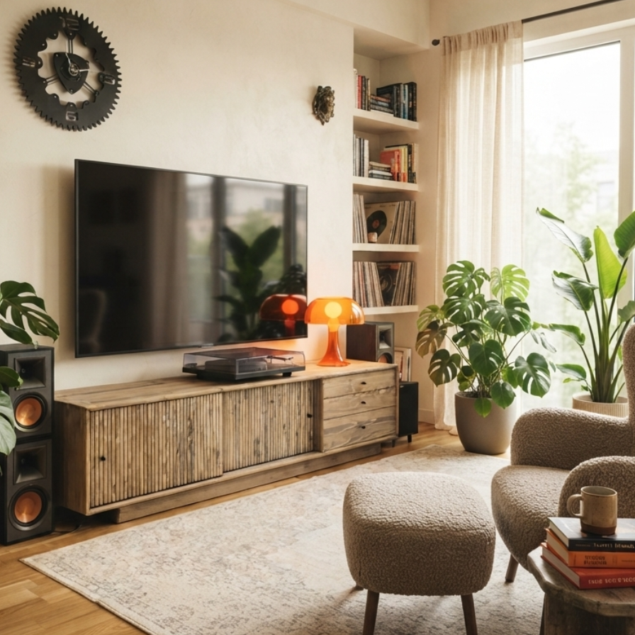 Mazhar V1 Masif Ladin Castle Brown Rengi Tv Ünitesi