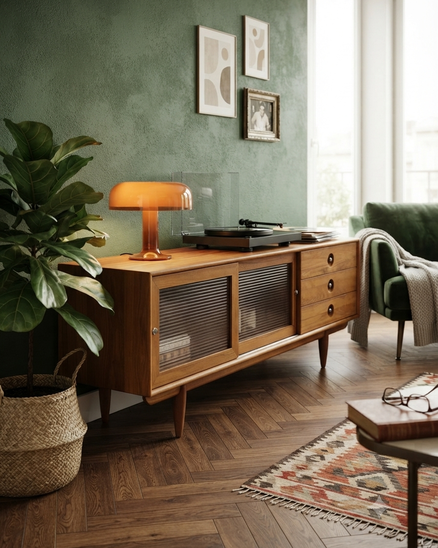 Tezahür Solid Wood Cinnamon Brown TV Unit