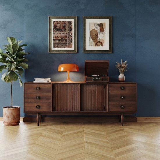 Mazhar V2 Solid Wood Cocoa Console