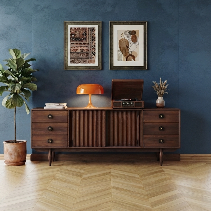 Mazhar V2 Solid Wood Cocoa Console
