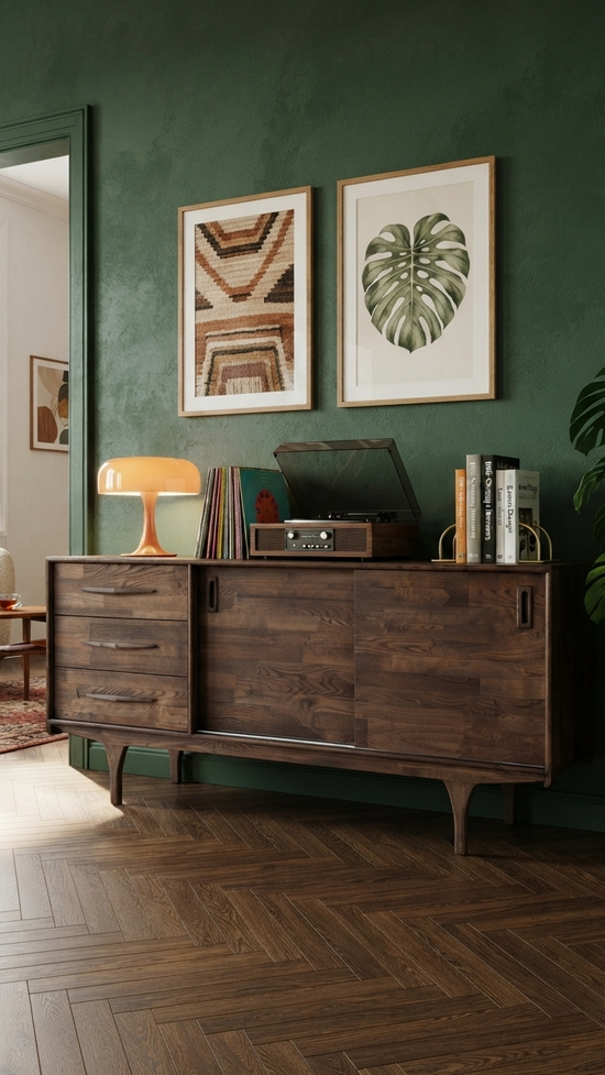 Mazi V1 Solid Wood Chocolate Console