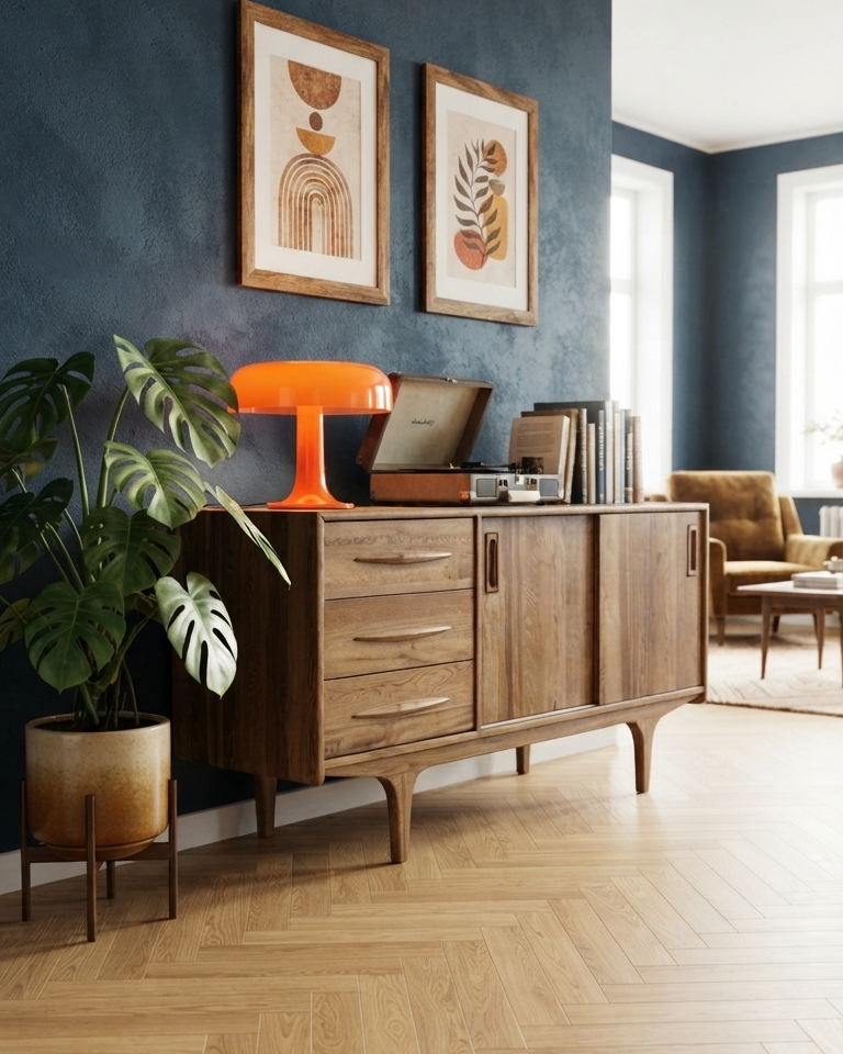 Mazi V1 Solid Wood Castle Brown Console