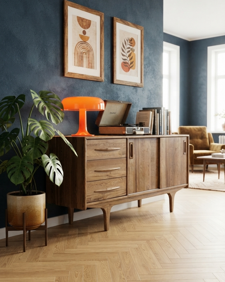 Mazi V1 Solid Wood Castle Brown Console