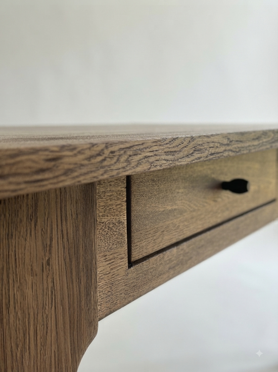 Gülendam V1 Solid Wood Castle Brown Desk