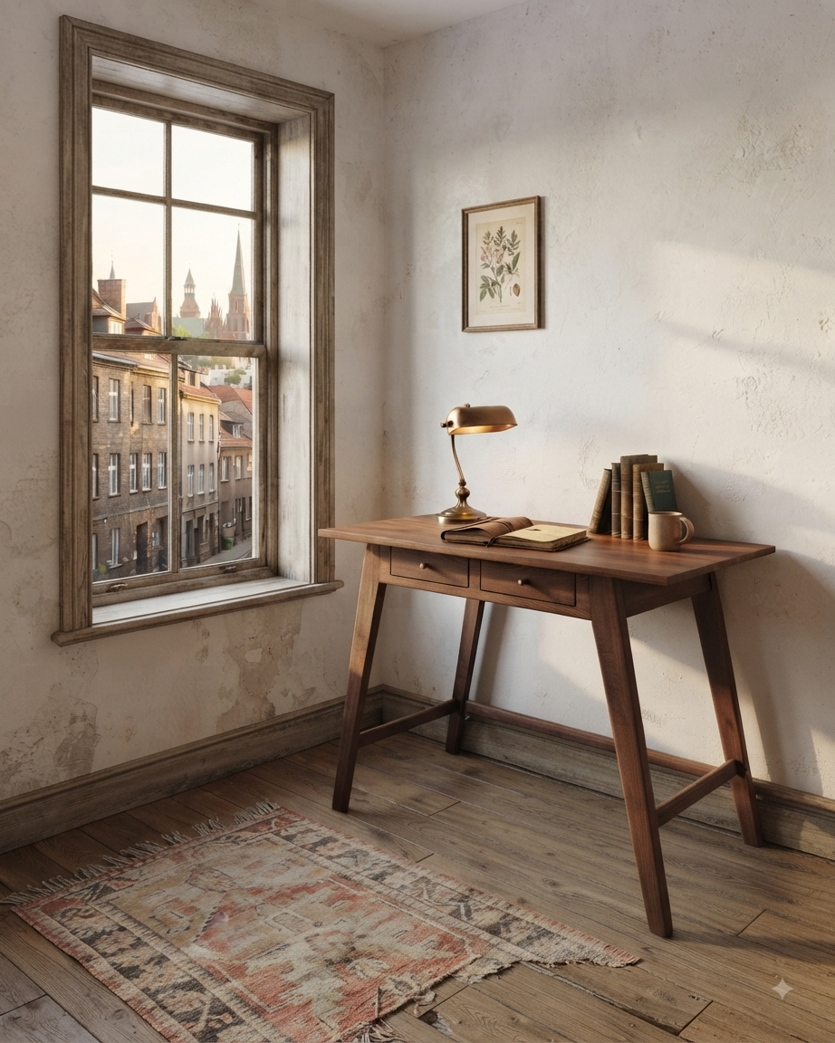 Gülendam V2 Solid Wood Arabica Study Desk