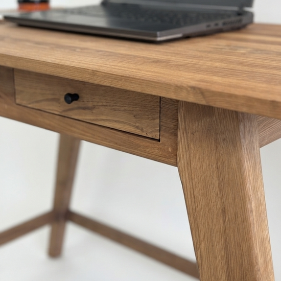 Gülendam V2 Solid Wood Chestnut Veneer Study Desk