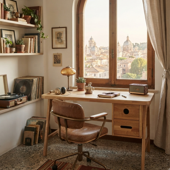 Sur Solid Wood Pure Study Desk