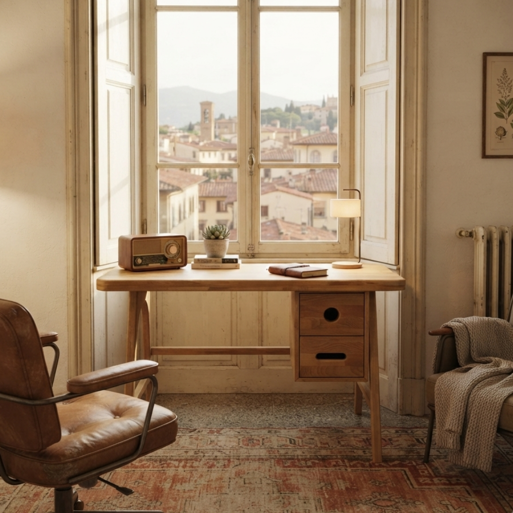Sur Solid Wood Pure Study Desk
