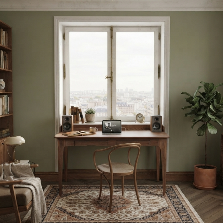 Azize Solid Wood Study Desk