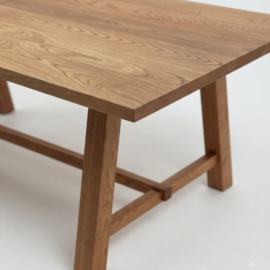 Haydar Solid Wood Bourbon Dining Table
