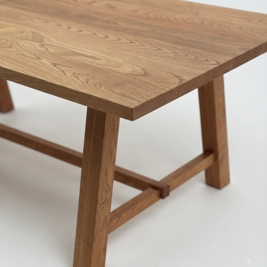Haydar Solid Wood Bourbon Dining Table