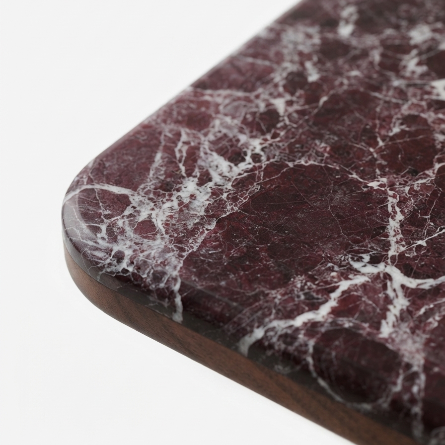 Ark Solid Wood BlueJean Marble Bourbon Dining Table