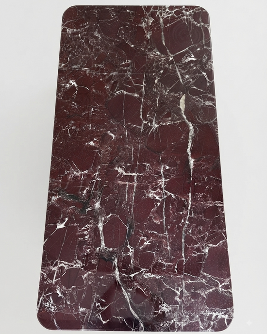 Ark Solid Wood BlueJean Marble Bourbon Dining Table