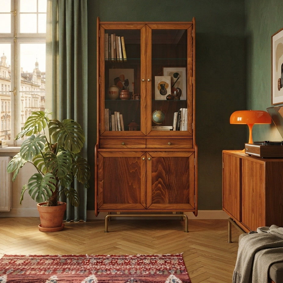 Exclusive Solid Wood Cinnamon Brown Buffet