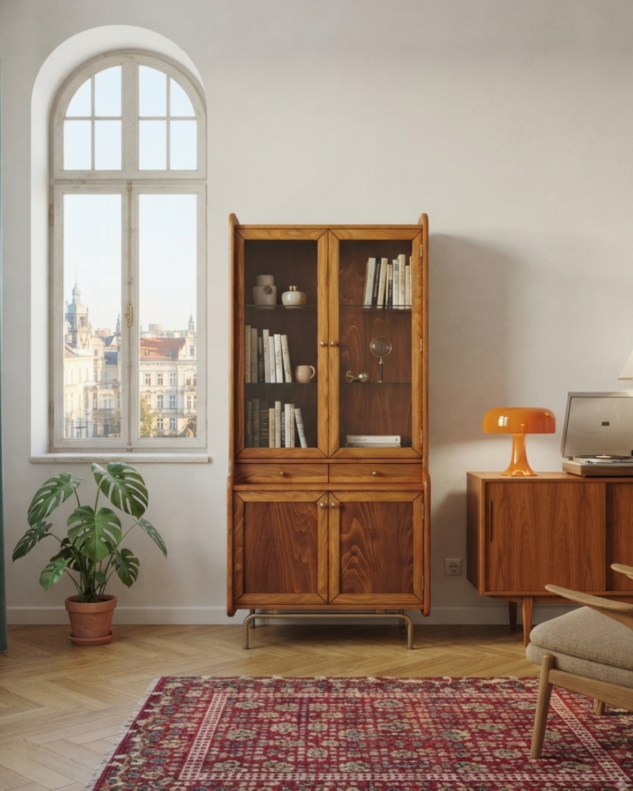 Exclusive Solid Wood Cinnamon Brown Buffet