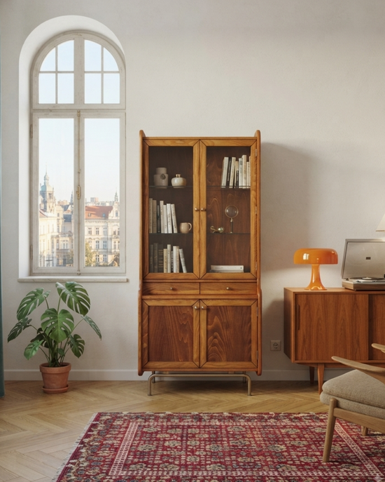 Exclusive Solid Wood Cinnamon Brown Buffet