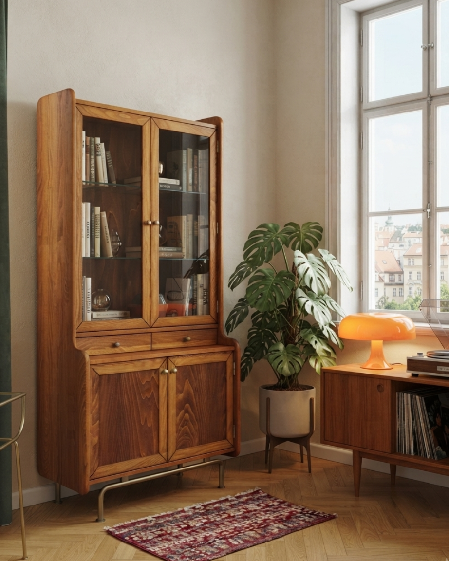 Exclusive Solid Wood Cinnamon Brown Buffet
