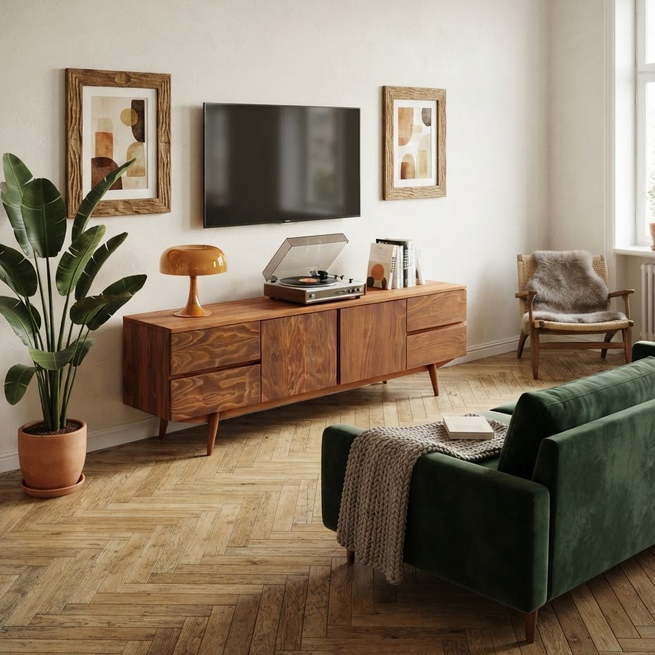 Sükun Solid Wood Bourbon TV Unit