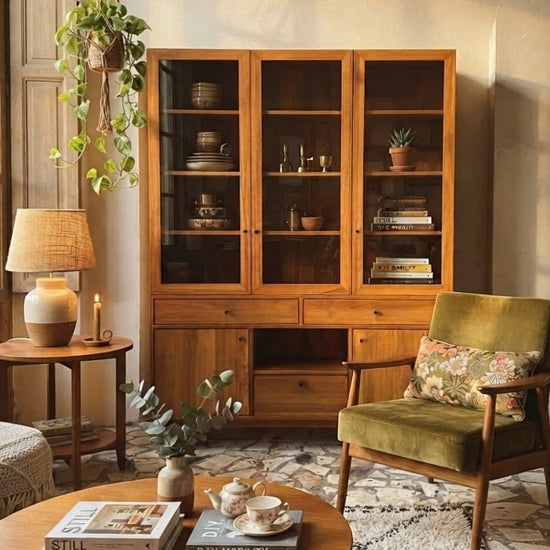 Ferahfeza Solid Wood Cinnamon Brown Buffet