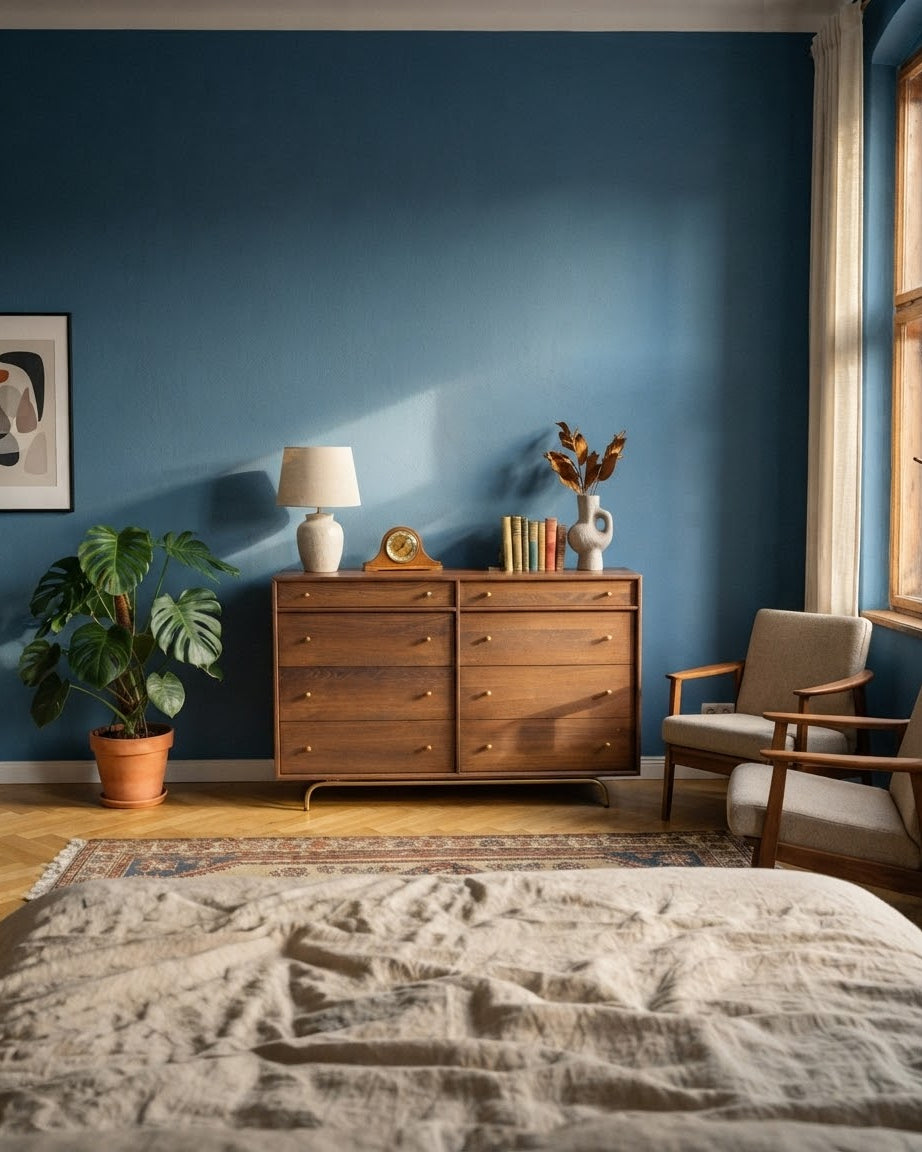 Gündedün Solid Wood K. Walnut Chest of Drawers