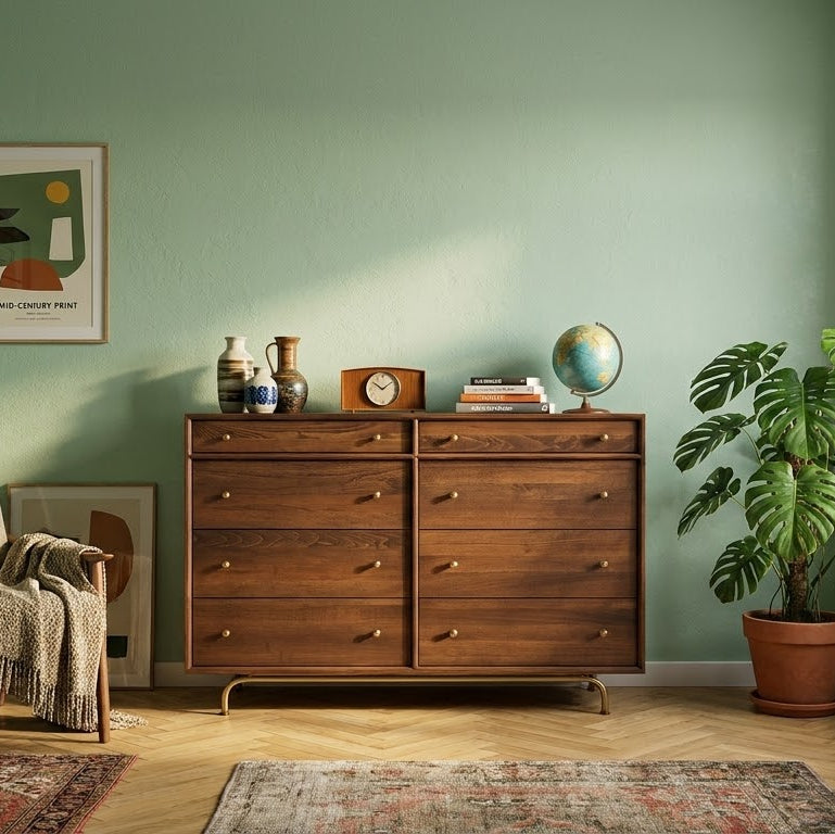 Gündedün Solid Wood K. Walnut Chest of Drawers