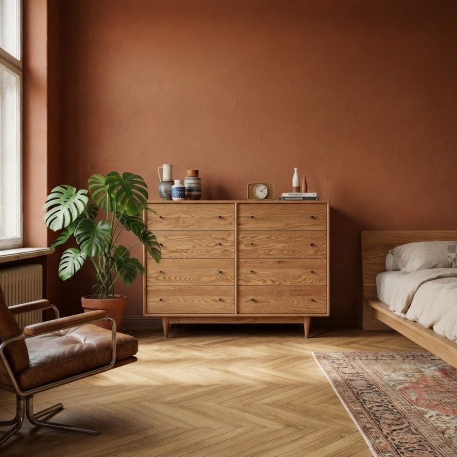 Gündedün Solid Wood Bourbon Chest of Drawers
