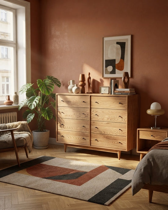 Gündedün Solid Wood Bourbon Chest of Drawers