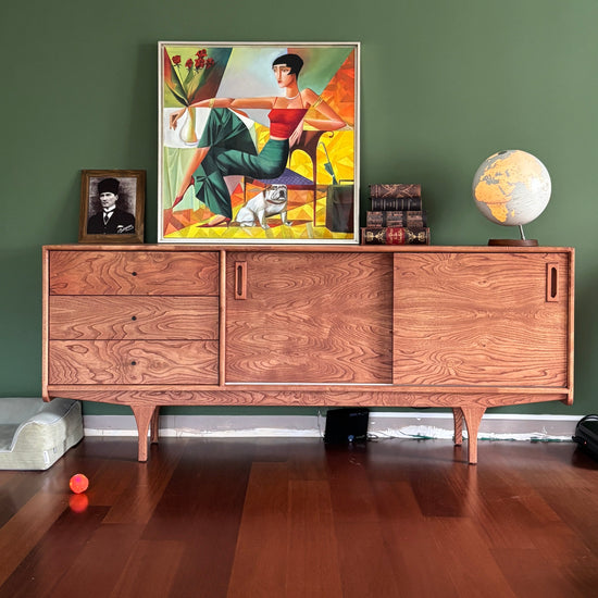 Mazi V1 Solid Wood Ice Brown Console